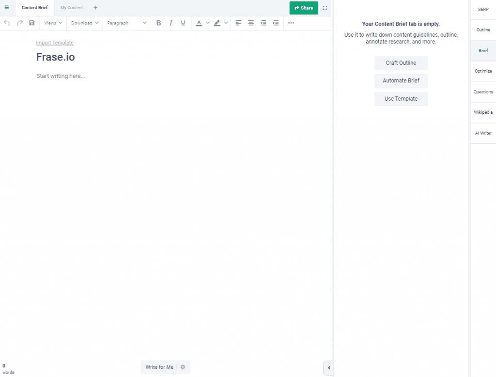 Creating a Content Brief
